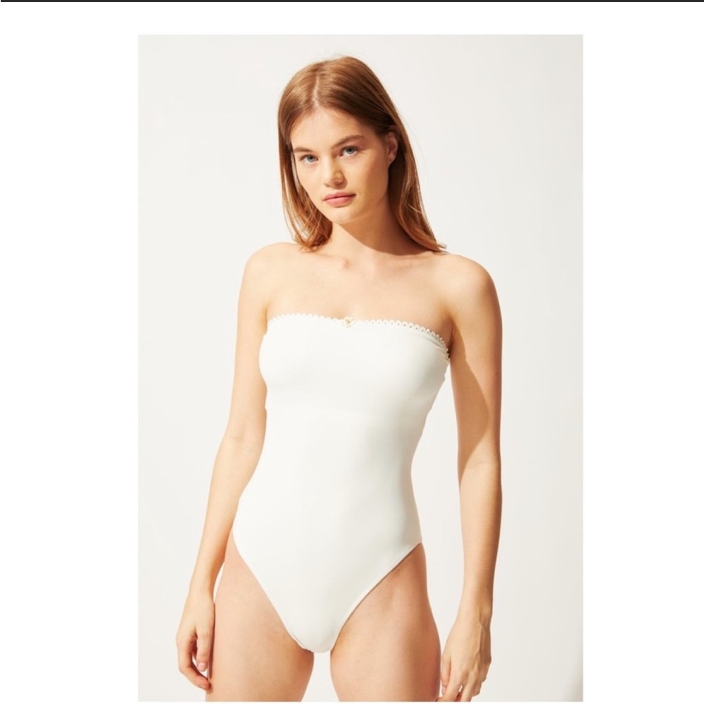 NWT Solid & Striped The Madeline Bandeau Strapless One Piece Sz M
